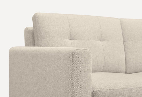 Burrow Nomad King Sectional, Reversible Chaise, Reversible Tuft or Flat Back Cushion in Georgia Clay - Performance Chenille