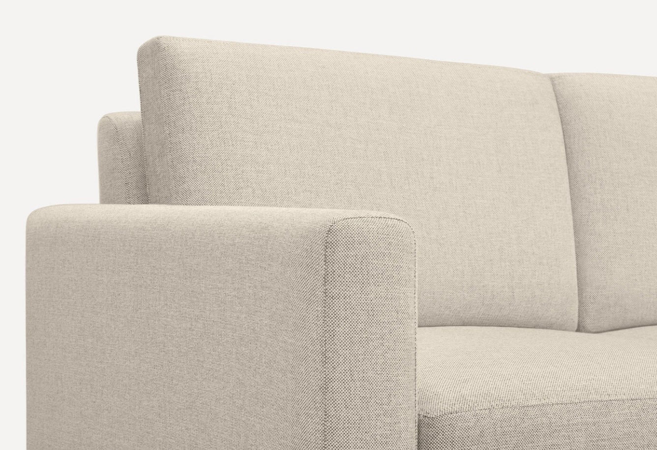 Burrow Nomad King Sectional, Reversible Chaise, Reversible Tuft or Flat Back Cushion in Georgia Clay - Performance Chenille