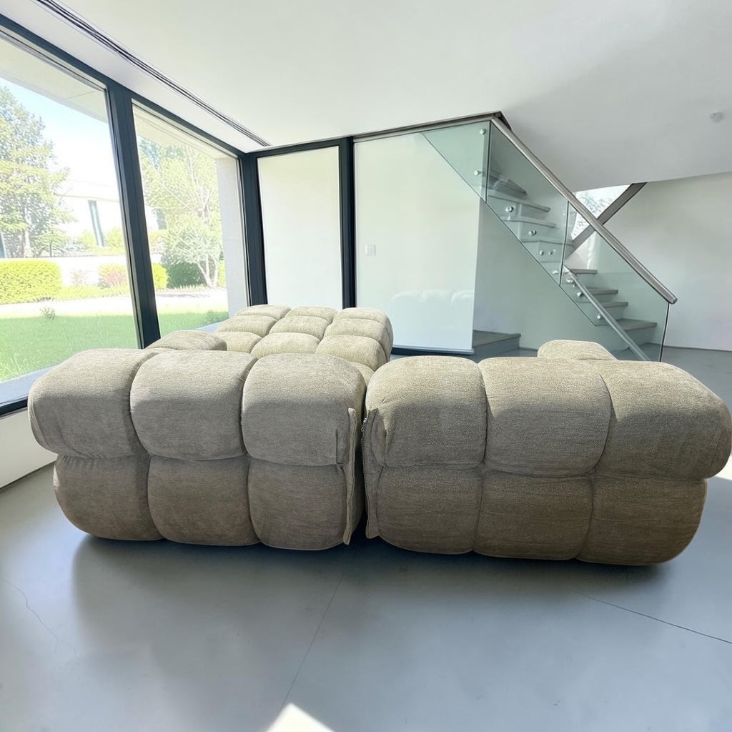Rove Concepts Belia Sofa w/ Ottoman in Sage Velvet