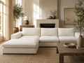 Article Beta 139” Modular 3 Piece Sofa Chaise Sectional in Quartz White