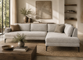 West Elm Andes 105" 2-Piece Bumper Chaise Sectional in Gravel Twill