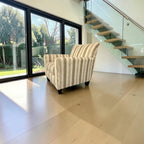 Turner Side Lounge Chair in Striped Beige