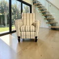 Turner Side Lounge Chair in Striped Beige