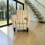 Turner Side Lounge Chair in Striped Beige