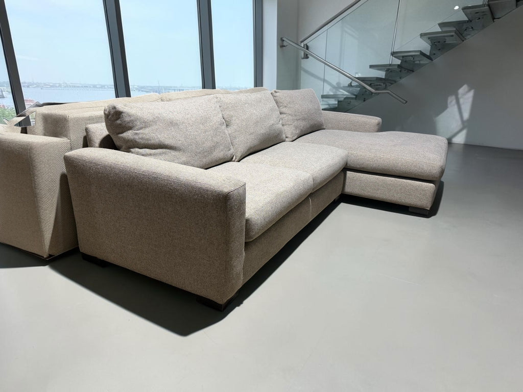 Room & Board Metro 120” Sofa Chaise Sectional in Tatum Gray