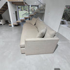 Crate & Barrel 93” Lounge Deep Sofa in Taft Cement
