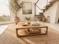 Restoration Hardware Trieste 46" Rectangular Coffee Table in Greige Oak