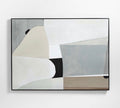 Crate & Barrel Composition of Neutrals" Reproduction 75"x55" Framed Wall Art Print