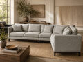Arhaus Custom 106" 3 Piece L Shape Sofa Sectional In Birch Pepper