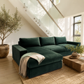 Joybird Holt 122” 2 Piece Sofa Chaise Sectional in Royale Evergreen.