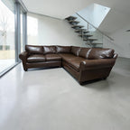 Restoration Hardware RH Original Lancaster 9ft Right Arm L- Sectional Sofa in Italian Brompton Cocoa.