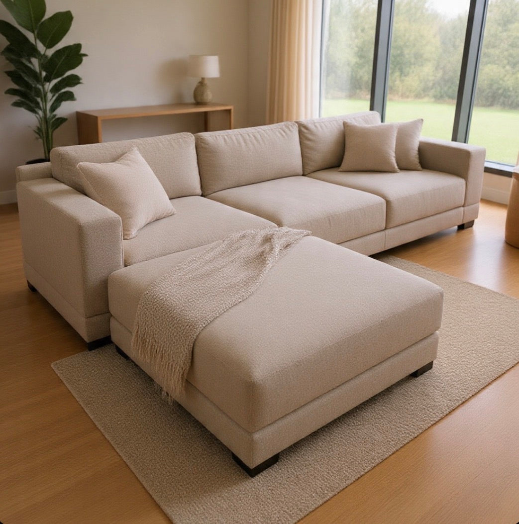 Room & Board 120” Mira Modular Sectional Sofa in Performance Gino Oatmeal