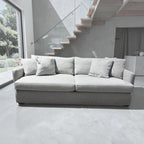 Crate & Barrel 93” Lounge Deep Sofa in Taft Cement
