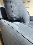 Crate & Barrel Axis 113 x 103 L Shape Sectional in Douglas Indigo