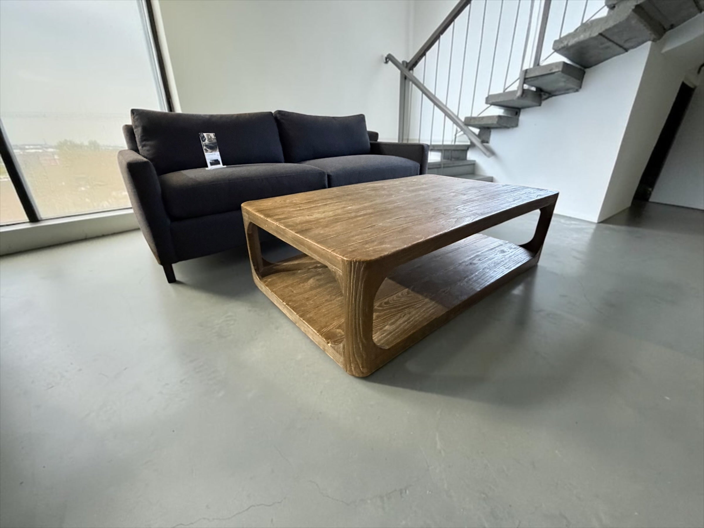 Restoration Hardware Trieste 46" Rectangular Coffee Table in Greige Oak