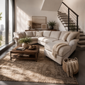 Arhaus Lansbury 143” 3 Piece U Shape Sectional in Performance Cushing Frost