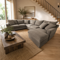 Room & Board York 136” 4 Piece Sleeper Sofa Chaise Sectional in Dawson