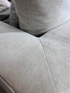 West Harmony 122" Modular Reversible 3-Piece Ottoman Sectional in Sand Distressed Velvet