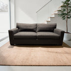 Crate & Barrel Axis 88" Sofa and Chair and a Half, Down Blend, Ascend Fabric in Pinecone