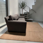 Crate & Barrel Axis 88" Sofa and Chair and a Half, Down Blend, Ascend Fabric in Pinecone