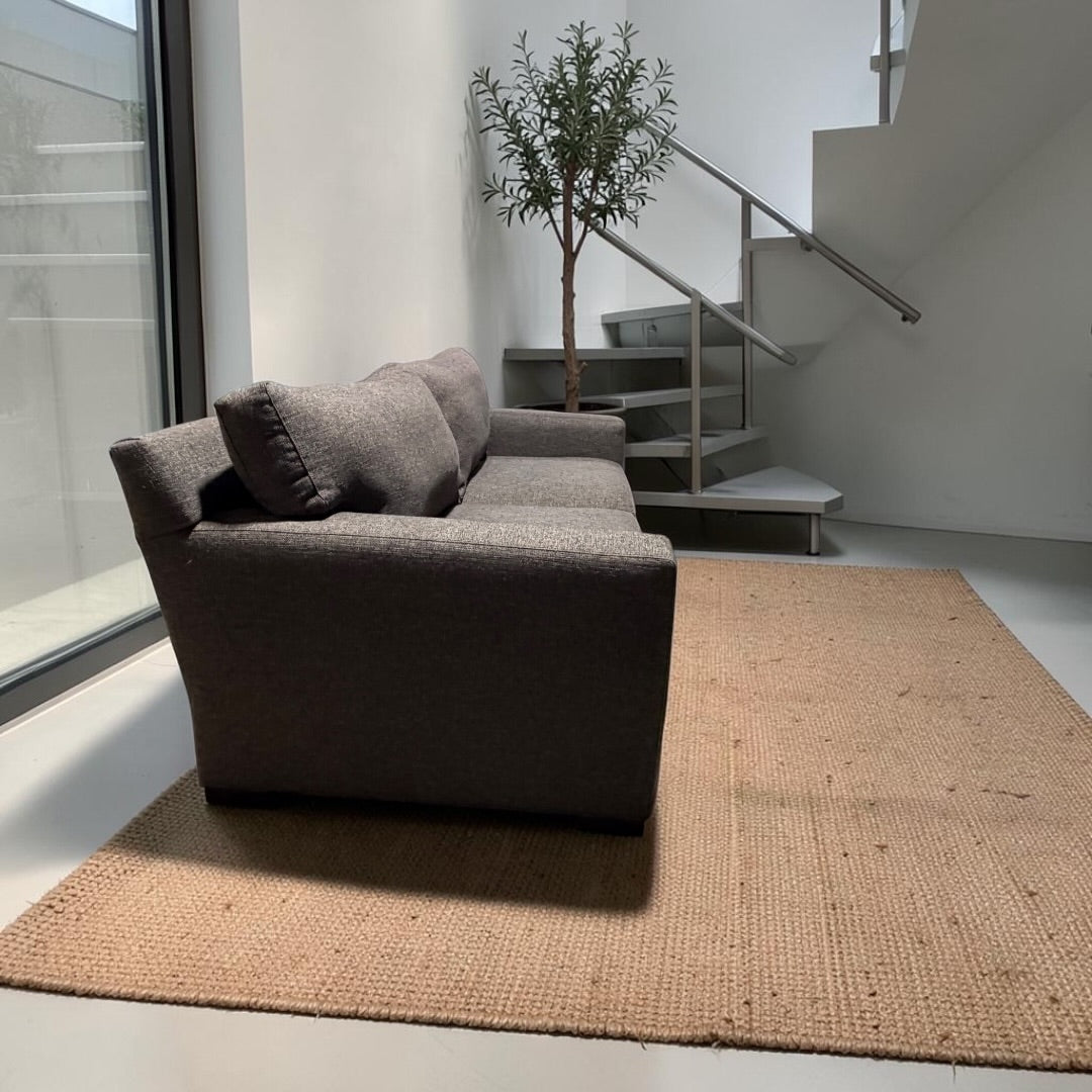Crate & Barrel Axis 88" Sofa and Chair and a Half, Down Blend, Ascend Fabric in Pinecone