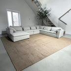 West Elm Harmony 158" U-Shape Sleeper Sectional in Frost Gray Linen Weave