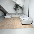 West Elm Harmony 158" U-Shape Sleeper Sectional in Frost Gray Linen Weave
