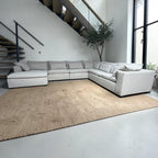 West Elm Harmony 158" U-Shape Sleeper Sectional in Frost Gray Linen Weave