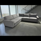 Joybird Anton 114” 3 Piece L Shape Corner Sofa Sectional in Essence Ash