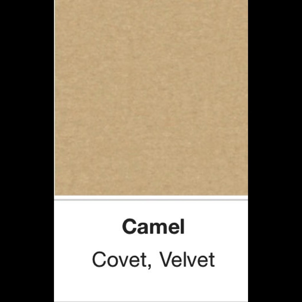 Crate & Barrel Lounge Deep Chaise Lounge, Down Blend in Camel Covet, Velvet