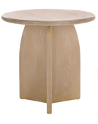 Havenly Barazi Round End Table - Bleached White – Safavieh
