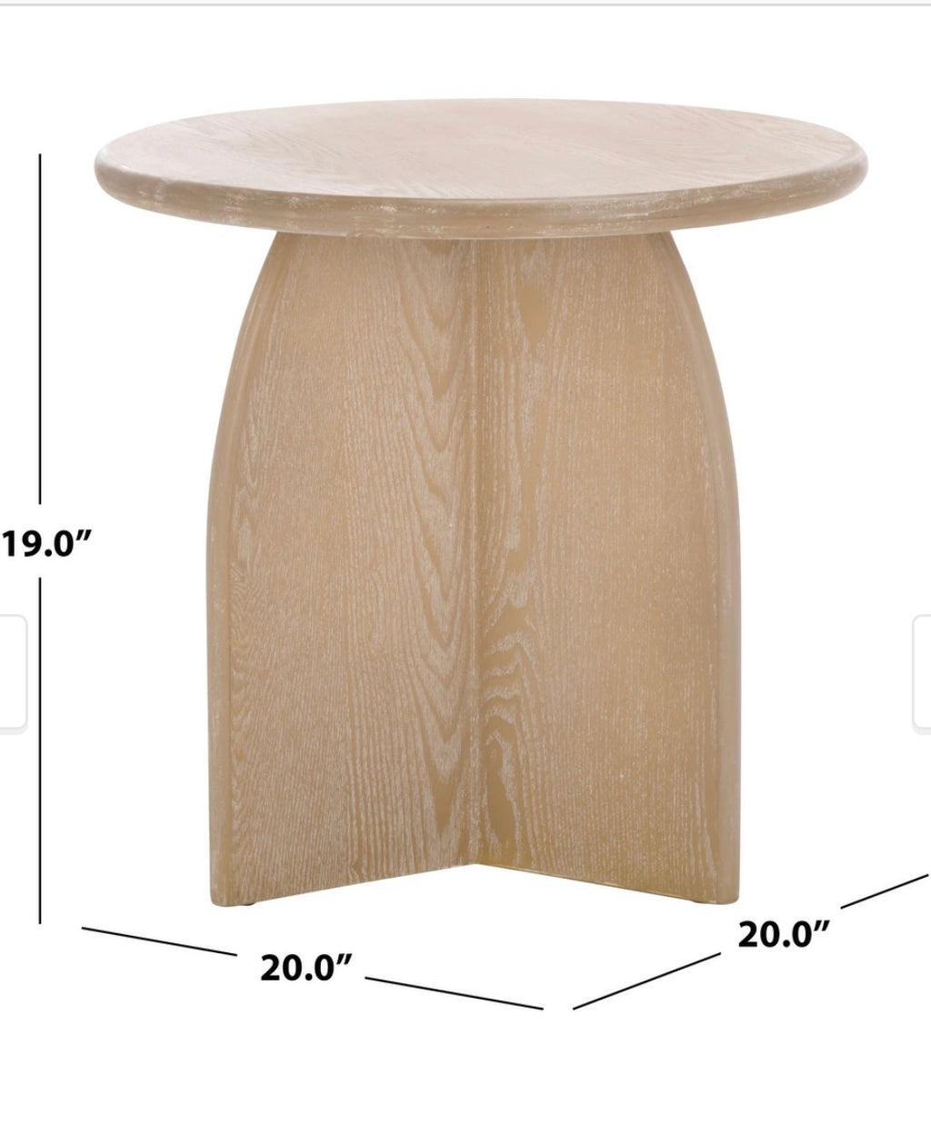 Havenly Barazi Round End Table - Bleached White – Safavieh