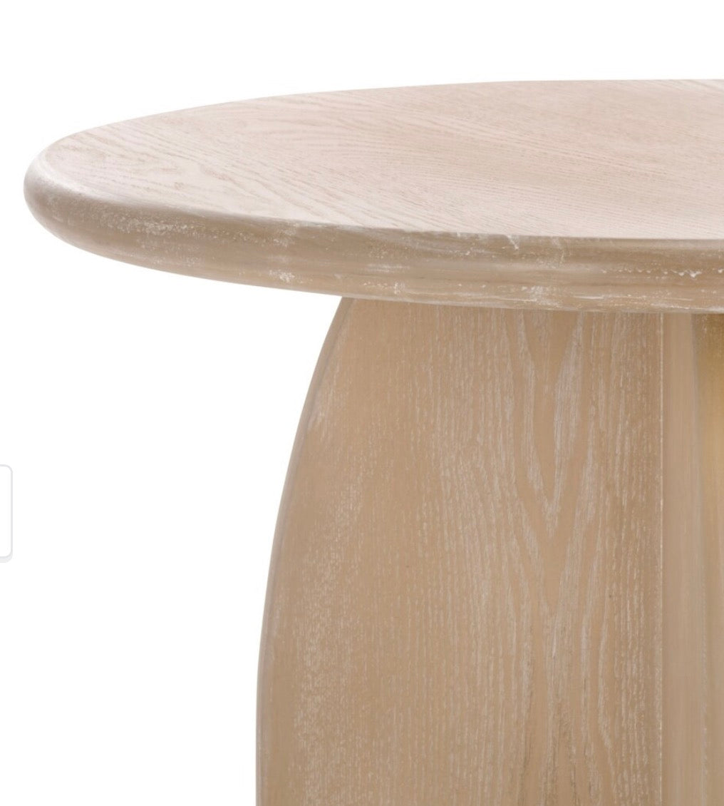 Havenly Barazi Round End Table - Bleached White – Safavieh