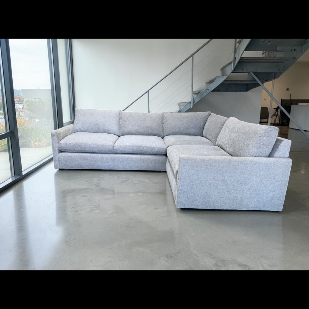 Arhaus Kipton 108” Slim Arm L Shape Corner Sectional Sofa in Nomad Snow