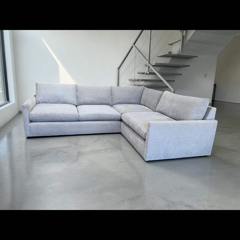Arhaus Kipton 108” Slim Arm L Shape Corner Sectional Sofa in Nomad Snow