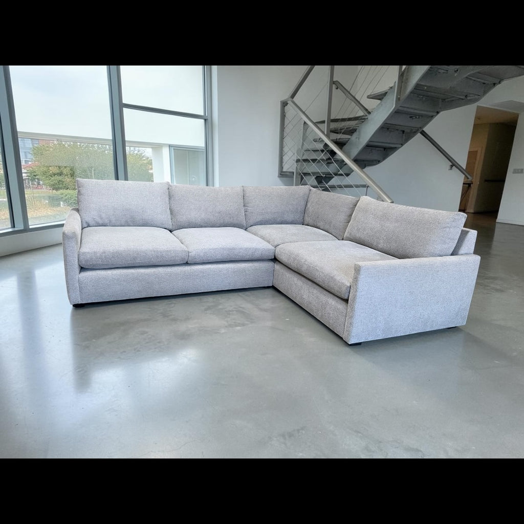 Arhaus Kipton 108” Slim Arm L Shape Corner Sectional Sofa in Nomad Snow