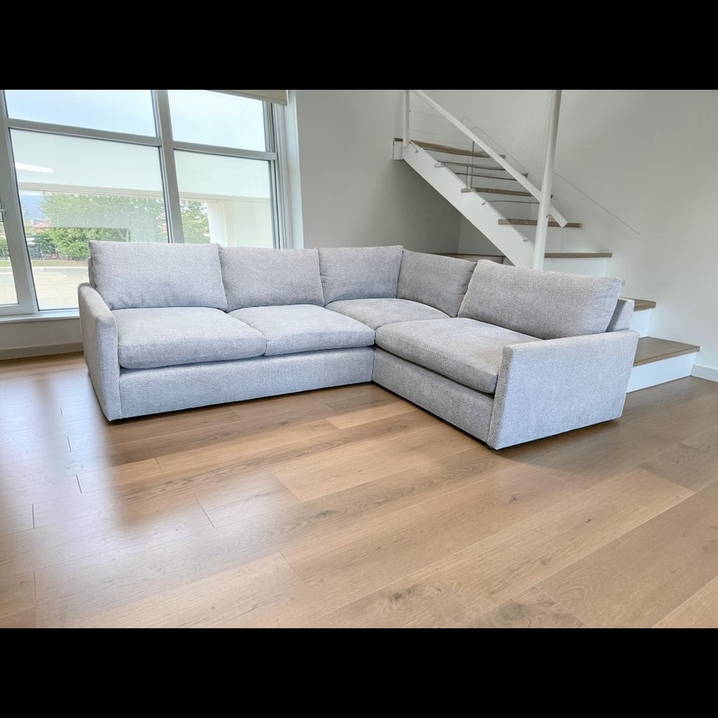 Arhaus Kipton 108” Slim Arm L Shape Corner Sectional Sofa in Nomad Snow