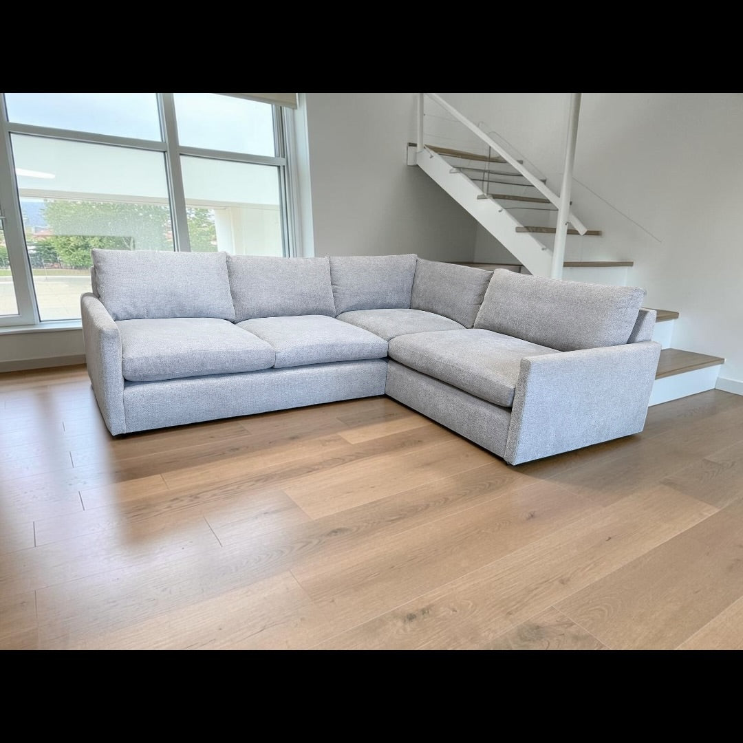 Arhaus Kipton 108” Slim Arm L Shape Corner Sectional Sofa in Nomad Snow