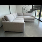 Arhaus Kipton 108” Slim Arm L Shape Corner Sectional Sofa in Nomad Snow