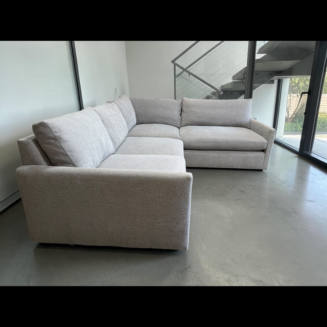 Arhaus Kipton 108” Slim Arm L Shape Corner Sectional Sofa in Nomad Snow
