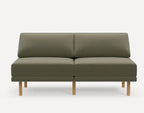 Burrow Range 2- Piece Open Sofa in Performance Moss Green Flatweave