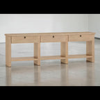 Pottery Barn Modern Farmhouse 90” Console w/ 3 Drawers in Oak Fog