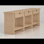 Pottery Barn Modern Farmhouse 90” Console w/ 3 Drawers in Oak Fog