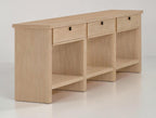 Pottery Barn Modern Farmhouse 90” Console w/ 3 Drawers in Oak Fog