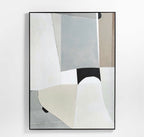 Crate & Barrel Composition of Neutrals" Reproduction 75"x55" Framed Wall Art Print