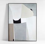 Crate & Barrel Composition of Neutrals" Reproduction 75"x55" Framed Wall Art Print