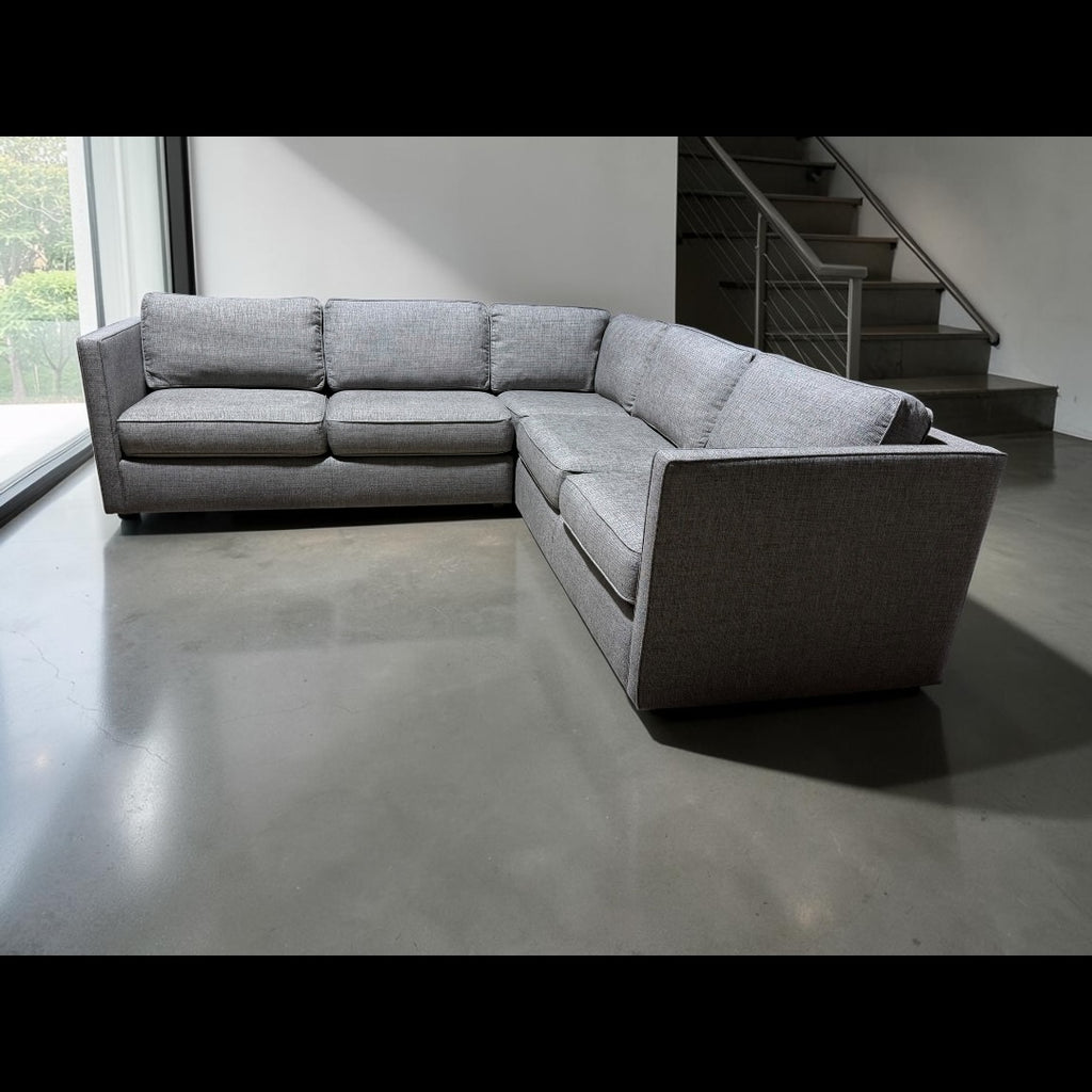 Room & Board Linger 103” 3 Piece L Shape Sectional, Derry Charcoal