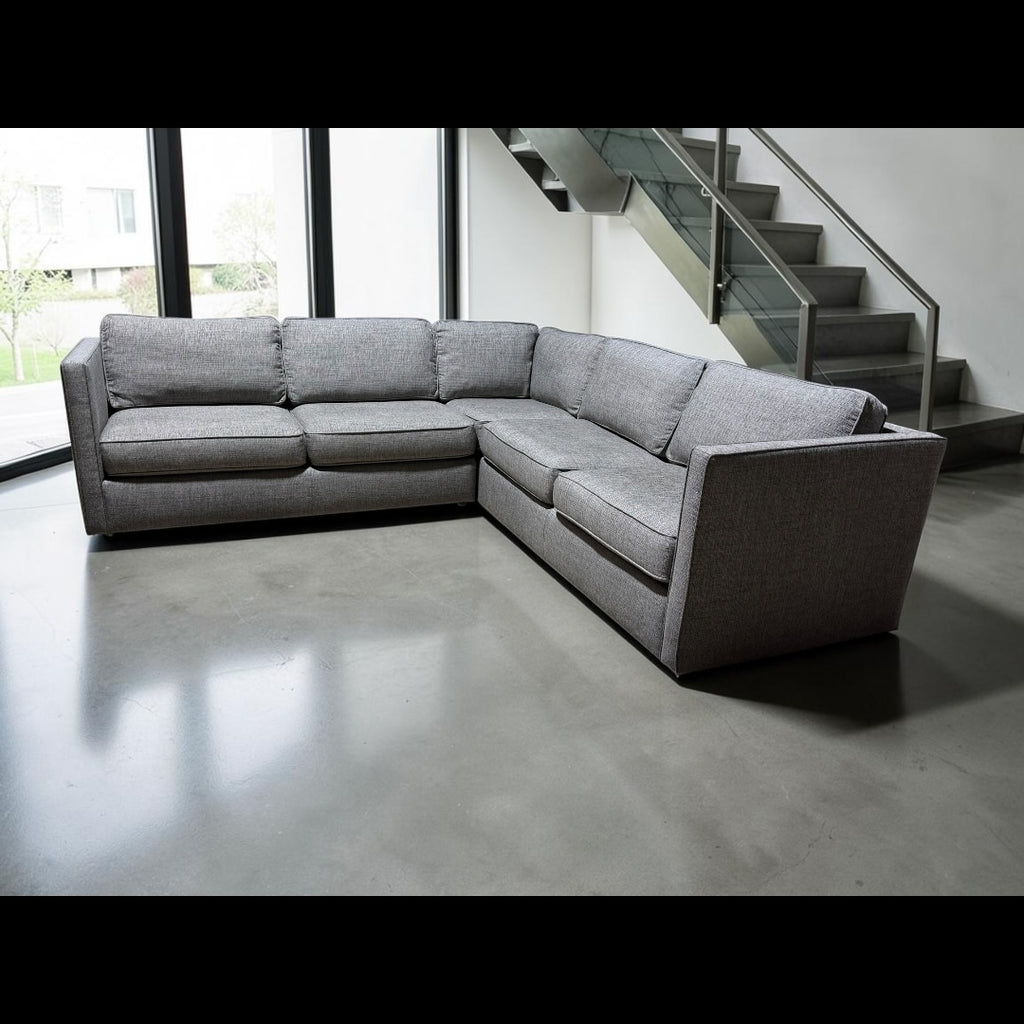 Room & Board Linger 103” 3 Piece L Shape Sectional, Derry Charcoal