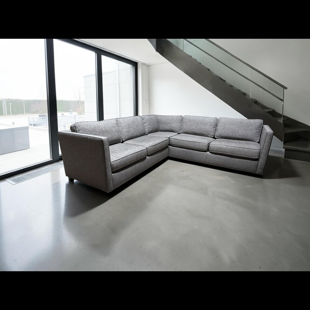 Room & Board Linger 103” 3 Piece L Shape Sectional, Derry Charcoal