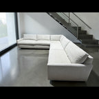 Arhaus Kipton 129” Slim Arm 3 Piece Corner Sectional Sofa in Nomad Snow
